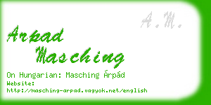 arpad masching business card