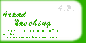 arpad masching business card